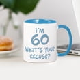thumbnail image 4 of CafePress - 60Th Birthday Excuse Mug - 11 oz Ceramic Mug - Novelty Coffee Tea Cup, 4 of 6