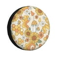 thumbnail image 2 of Balery Groovy Hippie Flower Mushrooms Tire Covers - Tough Tire Wheel Protector for Truck, SUV, Trailer, Camper, RV -14 inch, 2 of 8