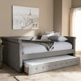 thumbnail image 5 of Baxton Studio Alena Modern and Contemporary Upholstered Daybed with Trundle, Multiple Sizes, Gray, 5 of 10