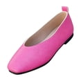 thumbnail image 2 of Flat Shoes for Women 2026 Casual Square Toe Slip On Casual Ballet Flats Comfortable Ballerina Business Soft Walking Shoes, 36, 2 of 6