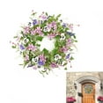 thumbnail image 2 of BMYJ Spring/Summer Front Door Wreath with Pansy Flowers & Lamb’s Ear Greenery, All-Season UV-Resistant Décor for Porches, Gates, Patios & Farmhouse Entryways, 2 of 8