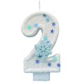 thumbnail image 2 of Mecorevxz Ice and Snow Digital Candles,Blue and White Glitter Birthday Number 2 Candles,Snowflake Glitter 2nd Candles for Kids Adults Birthday Wedding Anniversary Party Supplies, 2 of 7
