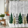 thumbnail image 6 of Christmas Shower Curtain Christmas Tree Shower Curtains for Bathroom Winter Holiday Xmas Decor, Waterproof Polyester Shower Curtain Set with Hooks, Extra Long 72" x 78" Snowflake Forest, 6 of 7