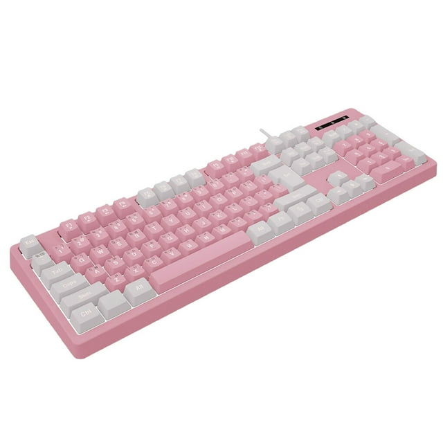 Mechanical Keyboard Light-transmitting Universal Gaming Keyboards Anti-oil Anti-skidding 104-Keys Mechanical Keyboard for USB Desktop Keypad Office Type 2