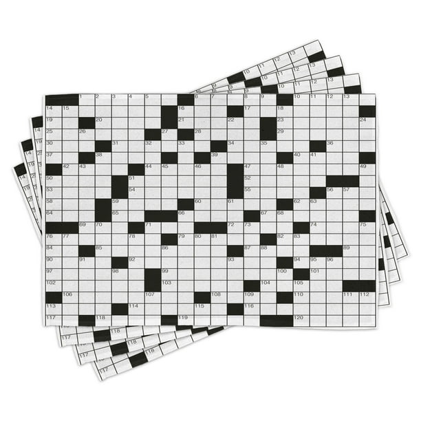 Word Search Puzzle Placemats Set Of 4 Classical Crossword Puzzle With Black And White Boxes And Numbers Washable Fabric Place Mats For Dining Room Kitchen Table Decor Black And White By Ambesonne Word Search Puzzle Placemats Set Of 4 Classical Crossword Puzzle With Black And White Boxes And Numbers Washable Fabric Place Mats For Dining Room Kitchen Table Decor Black And White By Ambesonne