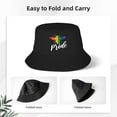 thumbnail image 3 of Bucket Hats Fashion Sun Cap Packable Outdoor Fisherman Hat for Women and Men Pride Heart Bucket Hats, 3 of 8