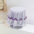 thumbnail image 3 of Round Lace Air Fryer Cover Anti-dust Air Fryer Cloth Air Fryer Decorative Cover Rice Cooker Cover Electric Cooker Cover Air Fryer Protector for Kitchen and Dining Room Decoration Purple, 3 of 5