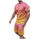 thumbnail image 1 of Mens Pantalones Casuales Cuello Redondo Impresión de Manga Corta Blusa Y Pantalones Cortos Traje, Pantalones de Traje para Hombres, 1 of 5