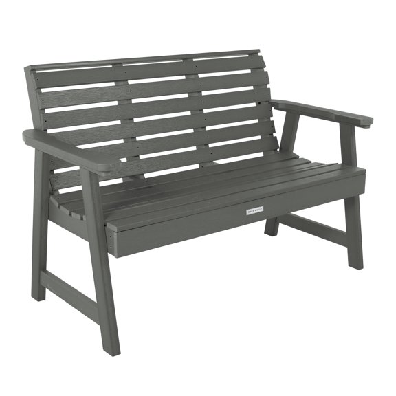 Highwood Weatherly 4ft Garden Bench - 2-Person, Eco-friendly, Synthetic Wood