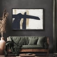 thumbnail image 2 of HFDF Canvas Print Wall Art Grunge Black Brown Paint Strokes Abstract Shapes Illustrations Modern Art Decorative Contemporary Chic Minimal for Living Room, Bedroom, Office - Black 24x20inch Framed, 2 of 6