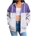 thumbnail image 2 of Zip Up Hoodie for Womens Pullover Fashion Plus Size Non Positioning Printed Long Sleeved Regular Sleeve Top Hoodie, 2 of 5