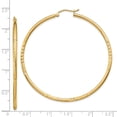 thumbnail image 5 of Auriga Fine Jewelry 14K Yellow Gold Satin 2mm Tube Hoop Earrings for Women, 5 of 5