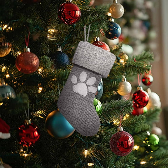 PPgejGEK Christmas Small Christmas Socks Cute Dog Claw Knife And Fork Set Holiday Decoration Pendant Tree Pendant Christmas Stocking Ornament for Adorning Kids' Room Walls