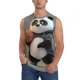 thumbnail image 1 of Fotbe Cartoon Pandas Basketball Men's Camiseta sin Mangas Estampada para Hombres, Playera Casual para Gimnasio, Entrenamiento, Playa-3X-Large, 1 of 7