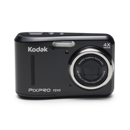 Pre-Owned KODAK PIXPRO FZ43 Compact Digital Camera 16MP 4X Zoom HD 720P, Black