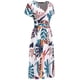 thumbnail image 3 of Vestido De Mujer Vestidos casuales de verano Vestido floral con cuello en V de longitud media para vacaciones (Blanco XXL) Ygjytge para Mujer Blanco T 18, 3 of 8