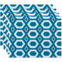 Simply Daisy 18" x 14" More Hugs and Kisses Geometric Print Placemats, Set of 4