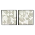 thumbnail image 4 of Stupell Industries Abstract Geometric Triangle Shapes Painterly Beige Strokes Painting Black Framed Art Print Wall Art, Set of 2, Design by Grace Popp, 4 of 5