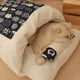 thumbnail image 4 of Jaula para cachorros y gatos de peluche suave y cálida de estilo japonés Fondo azul marino L, 4 of 8