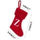 thumbnail image 3 of Medias navideñas con letras bordadas | Medias tejidas de lana | Bolsa de dulces para niños | Decoración festiva para chimenea y árbol, 3 of 4