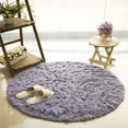 thumbnail image 3 of Alfombra redonda suave y peluda de microfibra, alfombra antideslizante para el suelo, alfombras para habitación de niños, sala de juegos para niños, sala de estar, 3 of 5