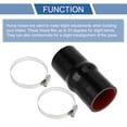 thumbnail image 4 of Unique Bargains 1 Set 51mm/2.01" ID 127mm Length Black Red Silicone Hose with Clamps Hump Hose Universal, 4 of 7