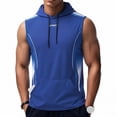 thumbnail image 2 of Noric Men's Sleeveless Hooded Athletic Tank Top Print Workout Shirt with Pocket, Casual Sport Muscle Tee for Gym Runing, 2 of 9