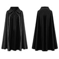 thumbnail image 2 of Jsaierl Women's Velvet Cape Collared Cloak with Neck Ribbon Tie Halloween Vampire Cosplay Costume Outwear, 2 of 6