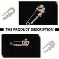 thumbnail image 3 of MasteelfCA 8pcs Rhinestone Brooch Safety Pin Delicate Sweater Shawl Pin Clothing Accessory (Assorted Style), 3 of 7