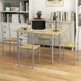 thumbnail image 4 of Costway 5 Piece Dining Table Set Wood Metal Kitchen Breakfast Furniture w/4 Chair Walnut, 4 of 10