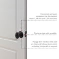 thumbnail image 3 of Matte Black Egg Passage Door Knob, Hall and Closet, Left and Right Hand, ANSI Grade 3, 3 of 11