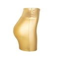 thumbnail image 6 of LELINTA Womens High Waist Solid Bright Slim Hip Skirt Shiny Metallic Liquid Short Mini Skirt, 6 of 8