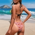 thumbnail image 5 of Chririnla Women's Halter Neck Two-Piece Bikini Set - Playful Watermelon Print Design | Quick Dry, Tie Side Bottoms for Beach, Pool & Tropical Vacations, 5 of 9