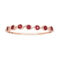 thumbnail image 1 of 10k Rose Gold Genuine Round Ruby Stackable Band, 1 of 5