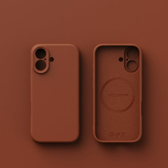 TECH CIRCLE Compatible with iPhone 17 Liquid Silicone TPU Rubber Back Case, [Full Covered Camera] [Soft Microfiber Lining] Full Body Shockproof Slim Thin Anti-Scratch Protective Cover,Tan