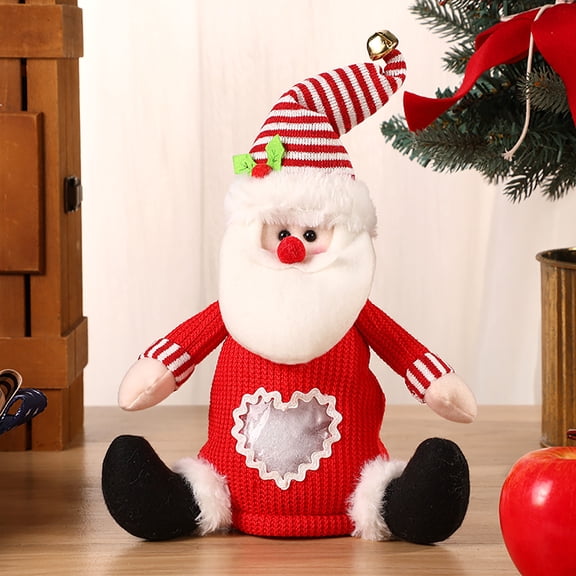 Vikakiooze 2023 Promotion on sale, Christmas Candy Cane Santa Candy Container Chocolate Storage Bag Christmas Table Decoration Christmas Eve Gift Bag