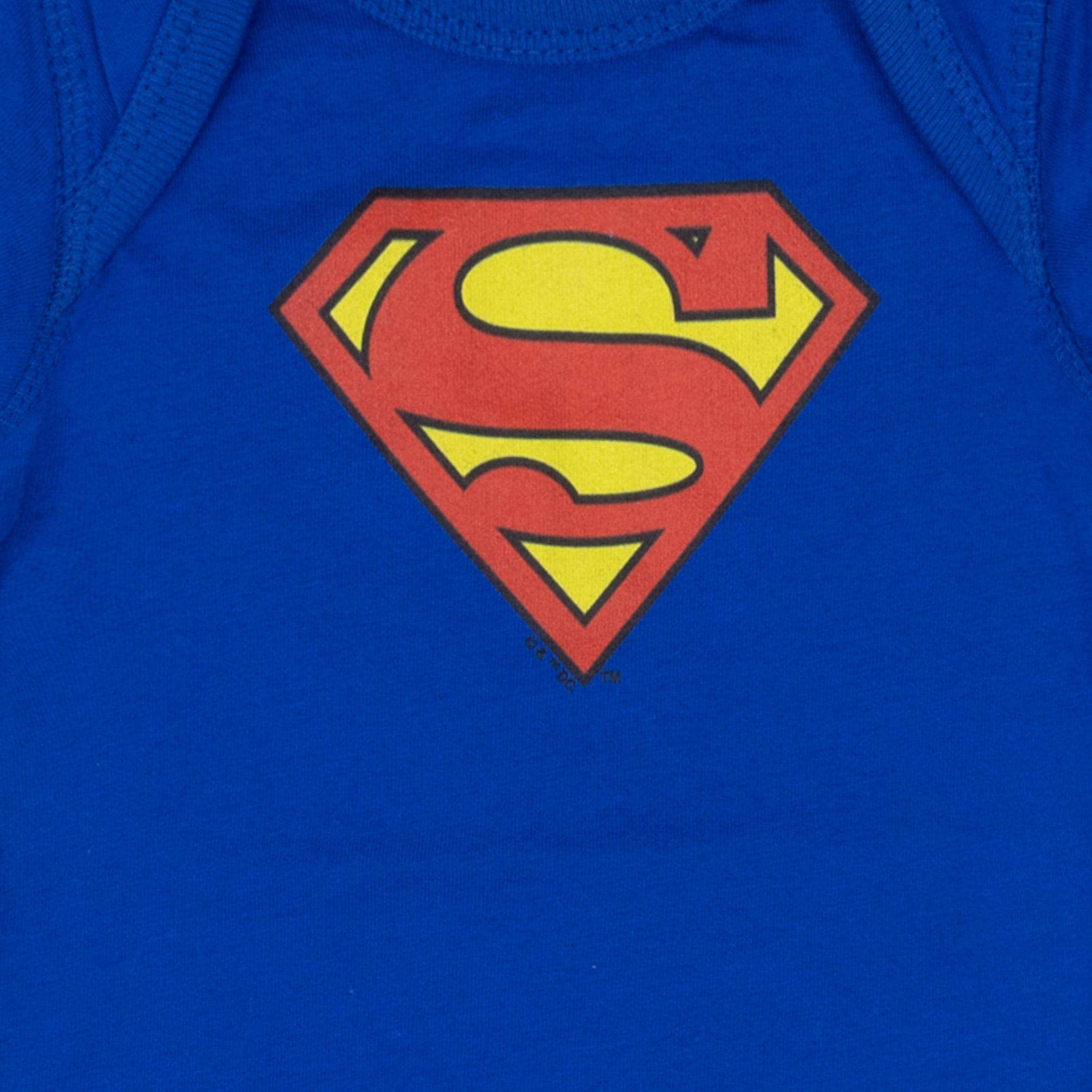 Superman Classic Logo Royal Blue Snap Infant Bodysuit Onesie-12 Months