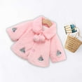 thumbnail image 4 of Zwiiyzr 2024 Baby Girl Winter Faux Fur Coat Fuzzy Cute Warm Cape Jacket Cloak Overcoat 6 Months - 6 Years Thick Outwear Pink, 4 of 6