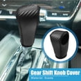 thumbnail image 2 of Unique Bargains Gear Shift Lever Cover Interior Gear Shift Knob Trim for Honda HR-V 2016-2022 Black Carbon Fiber Pattern, 2 of 7