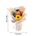 thumbnail image 3 of Ramo de peluches con aroma a girasoles para graduación: un adorable peluche con aroma a girasoles, tejido suave y decoración festiva para ceremonias o fiestas de graduación., 3 of 6