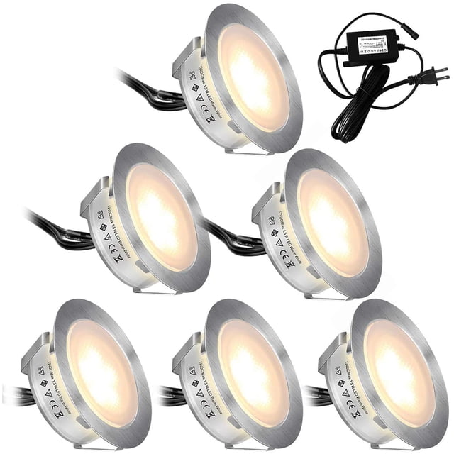 Embedded LED deck light kit ground outdoor deck lighting waterproof light 6 PCS
