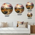 thumbnail image 4 of Designart "Majestic Spin in Green and Pink" Landscapes Oversized Wall Clock, 4 of 5