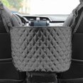 thumbnail image 1 of Car Net Pocket Storage Organizer And Handbag Holder Between Seats Leather Handbag Holder, 1 of 2