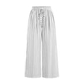 thumbnail image 5 of Womens Pants Elastic Waist Striped Print Lightweight Palazzo Pants Casual Wide Leg Pants with Pockets 2XL, 5 of 7