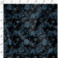 thumbnail image 3 of Soimoi Florals Printed, Polyester Fleece, Fabric by The Yard Sewing DIY Stretch Fabric 56 Inches Wide, WarmFabric for Hats, Coats, Gloves, Blankets, Black & Blue, 3 of 6