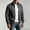 c01Gray, variant on Elbow Patch Jackets for Men Fall Winter Fashion Stand Collar Full Zip Long Sleeve Jacket Soft Loose Fit Daily Outerwear Gray XXL