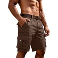 thumbnail image 4 of Cargo Shorts Men Casual Summer Elastic Waist Stretch Work Shorts Relaxed Fit Hiking Short Multi Pockets, 4 of 5