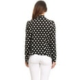 thumbnail image 4 of Women's Pattern Print Casual Office Long Sleeve Open Front Blazer jacket, 4 of 5