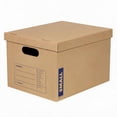 thumbnail image 2 of Medium Moving Box 10-Pack with Reinforced Handles, Tape-Free Assembly, and Lift-Off Lid (19-in x 14.5-in x 15.5-in), 2 of 7