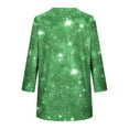 thumbnail image 5 of Yuanlook Womens 3/4 Sleeve Tunic Tops,V Neck Business Casual Blouses Loose Shirts Dressy Casual Work Outfits - Green - M, 5 of 7